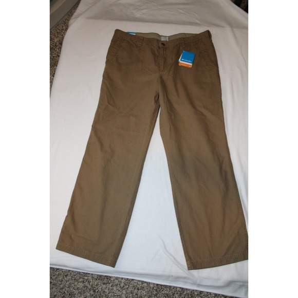 Columbia Flex ROC OMNI-SHIELD Pants Mens 40x32 Beige Classic Canvas NWT - Picture 1 of 5